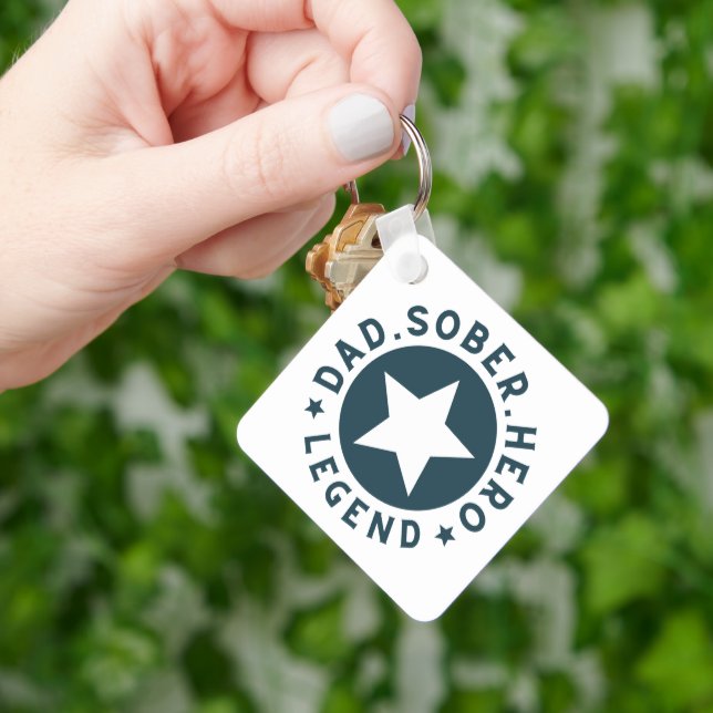 Llavero Papá Sober Legend Star Sobriety Gige Padre (Mano)