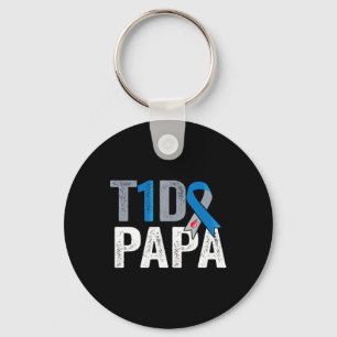 Llavero Papa T1D su lucha es mi lucha contra la diabetes T