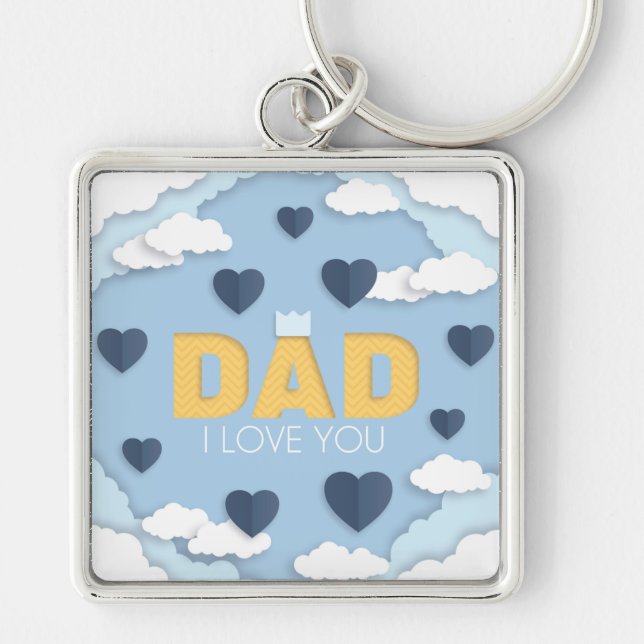 Llavero Papá te amo, regalo del día del padre (Frente)