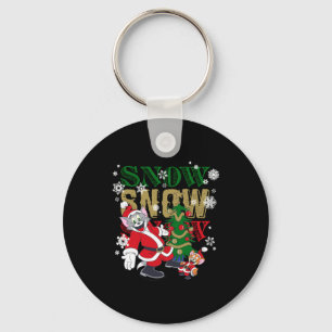 Llavero Papás Noel junto al árbol _1