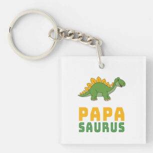 Llavero Papasaurus Dinosaur Estegosaurio Día del Padre
