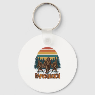 Llavero Papasquatch Bigfoot Diseño Vectorial Puesta de Sol