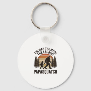 Llavero Papasquatch Vintage Camiseta de Papá Bigfoot Diseñ