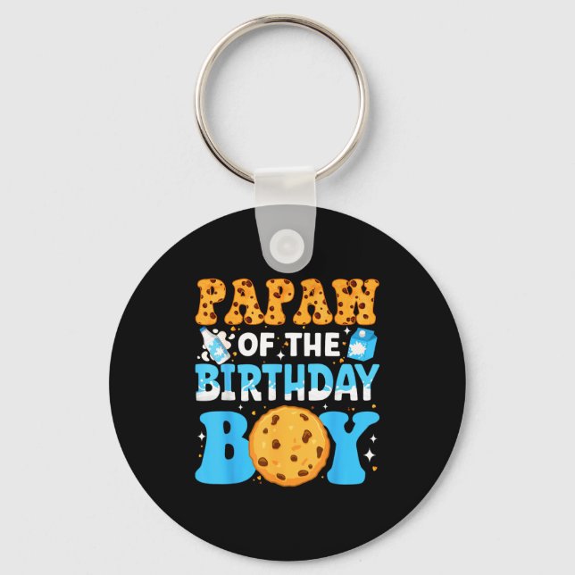 Llavero Papaw Of The Birthday Boy Milk And Cookies 1st Bir (Anverso)