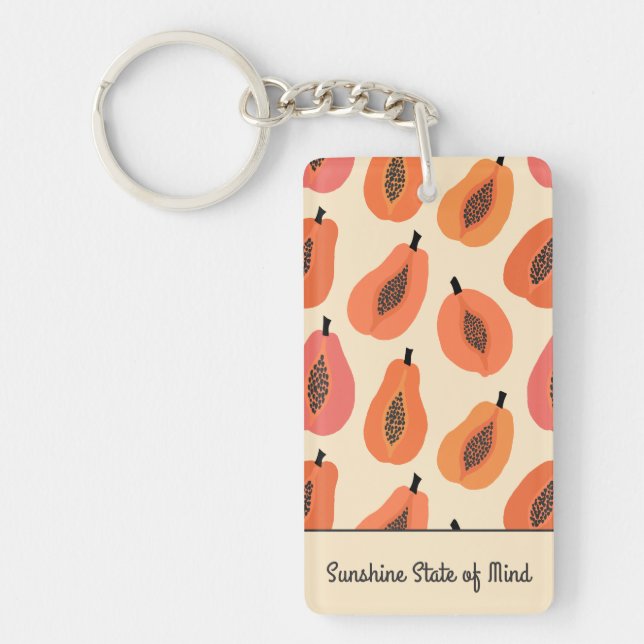 Llavero Papaya Sunshine State of Mind (Frente)