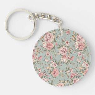 Llavero Papel de fondo floral vintage