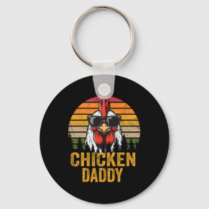 Llavero Papel de pollo Papi Vintage Rooster para padre agr