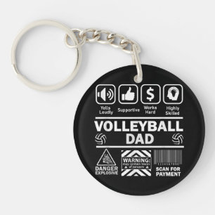 Llavero Papel de voleibol con contenido gracioso de padre