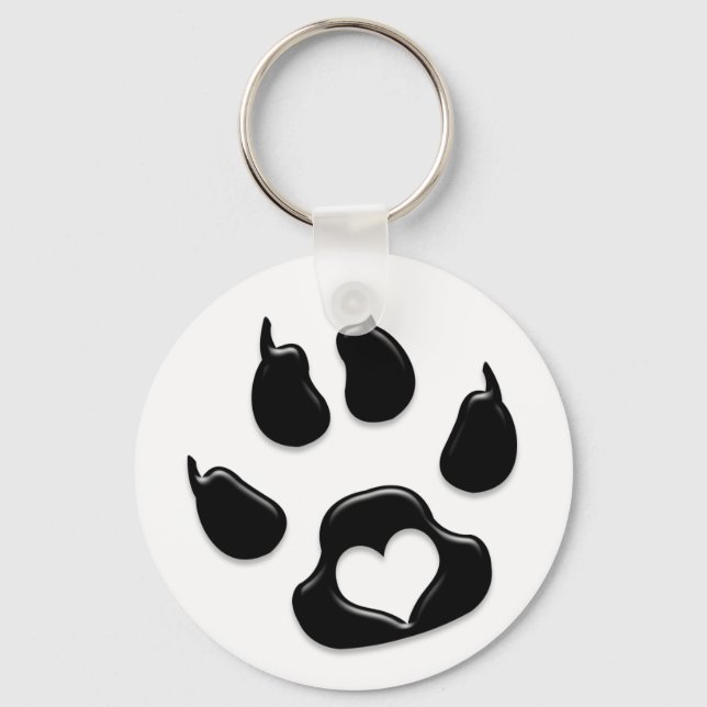 Llavero Papel del gato Imprimir negro (Anverso)