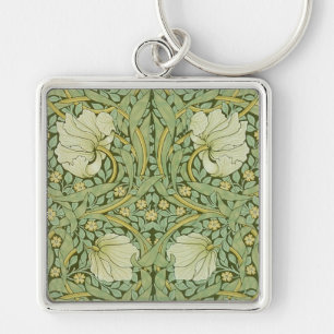 Llavero Papel pintado floral azul de William Morris Pimper