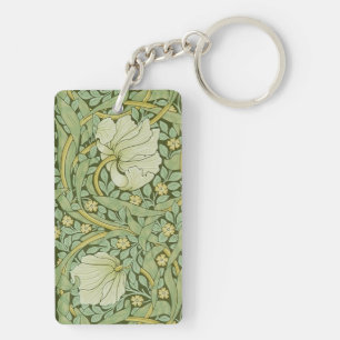 Llavero Papel pintado floral azul de William Morris Pimper