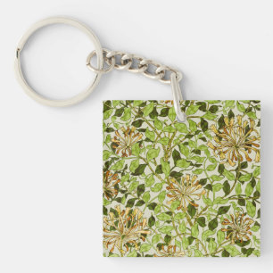 Llavero Papel pintado floral de madreselva verde de Willia