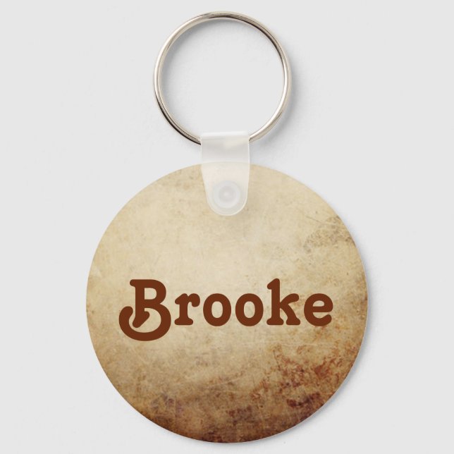Llavero Papel rústico vintage Textura Rust Brown (Anverso)
