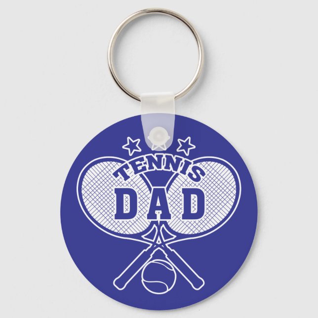 Llavero Papi de tenis, raquetas de tenis cruzadas (Anverso)