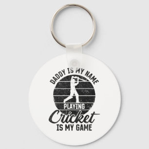 Llavero Papi es mi nombre jugar cricket es mi juego