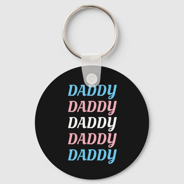 Llavero Papi LGBTQ Orgullo transgénero Día del Padre (Anverso)