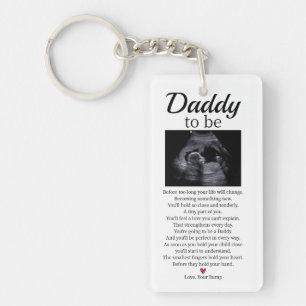 Llavero Papi para ser bebé poema Invitación de embarazo