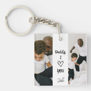 Llavero Papi, te amo   Keychain de fotos personalizadas