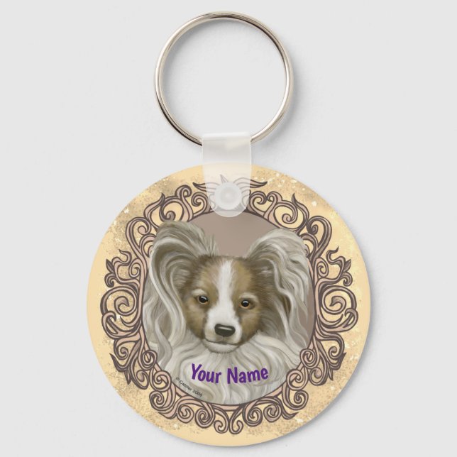 Llavero Papillon Dog (Anverso)