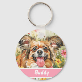 Llavero Papillon Dog Tag – Add Contact Info