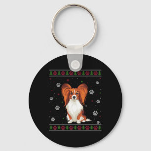 Llavero Papillon Navidades Sweater Xmas Mascota Animal Dog