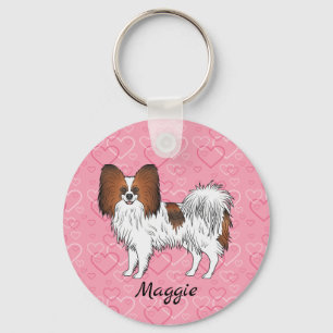 Llavero Papillon Sable Rojo Perro De Dibujos Animados Lind