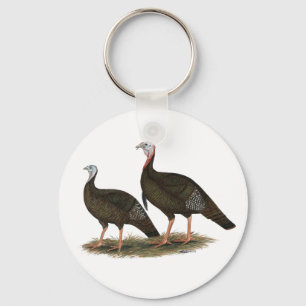 Llavero Par salvaje del este de los pavos