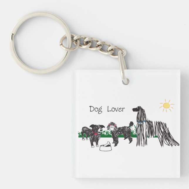 Llavero para amantes de perros (Frente)