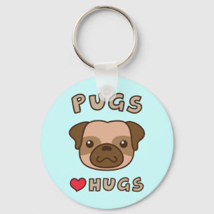 Llavero para dueños de perros Pugs adorables aman 