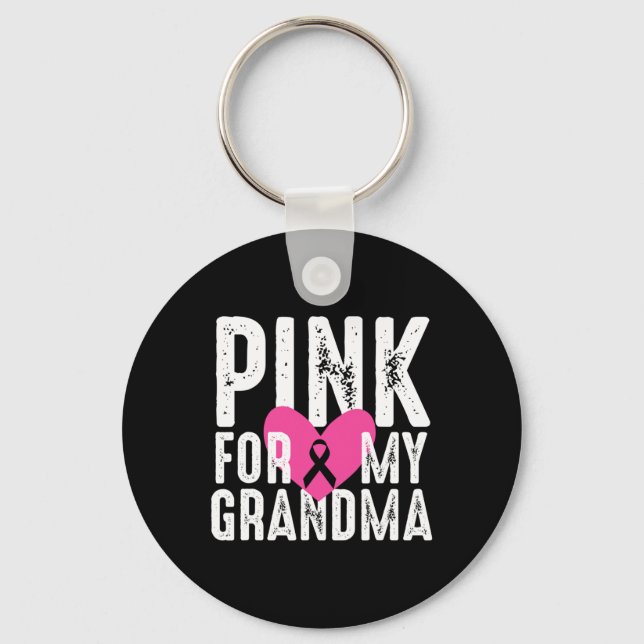 Llavero Para mi abuela Familia de Concienciación sobre el  (Anverso)