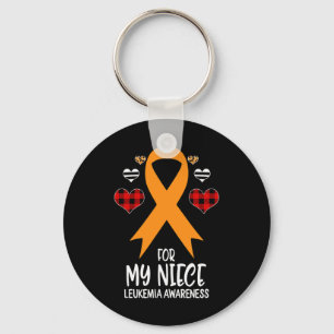 Llavero Para mi sobrina Leukemia Awareness Ribbon Leopard 