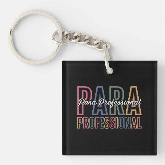 Llavero Para Profesional Auxiliar Educativo Primer Día de  (Frente)