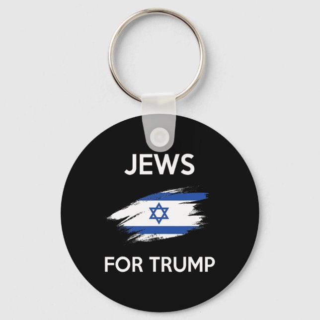 Llavero Para Trump - Los judíos apoyan la camiseta de Trum (Anverso)