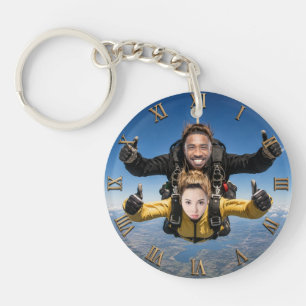 Llavero Parachute Jump Photo Gift Skydiving Face Swap