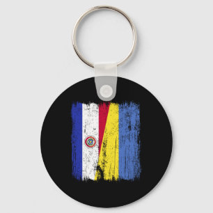 Llavero Paraguay Ucrania Media Bandera Paraguaya Herencia