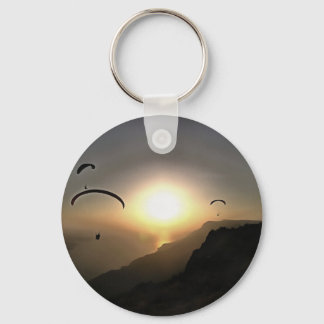 Llavero Parapente Volando Wanderlust Extreme Sports Art