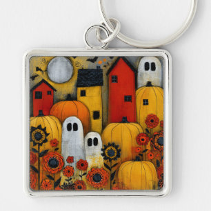 Llavero Parche de Halloween de Arte Popular Caprichoso