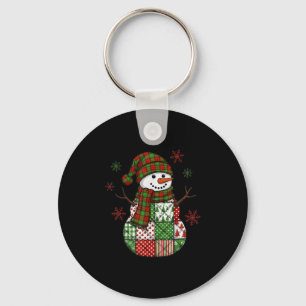 Llavero Parche Retro Divertido Navidad Muñeco de Nieve Nav