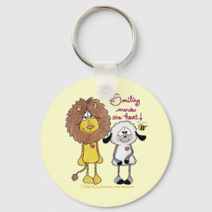 Llavero Parches de Corazón de León y Cordero