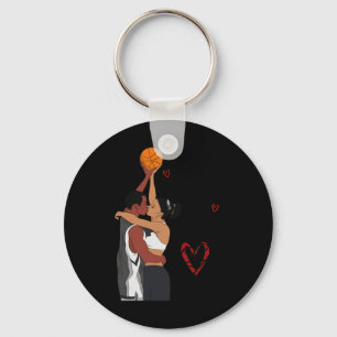 Llavero Pareja Baloncesto Negro Te Amo Doble o Nada