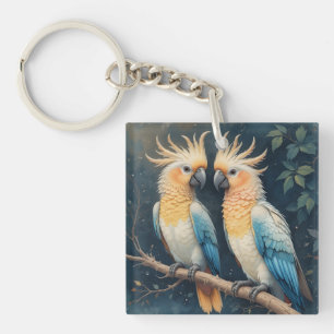 Llavero Pareja Cockatoo Parrot