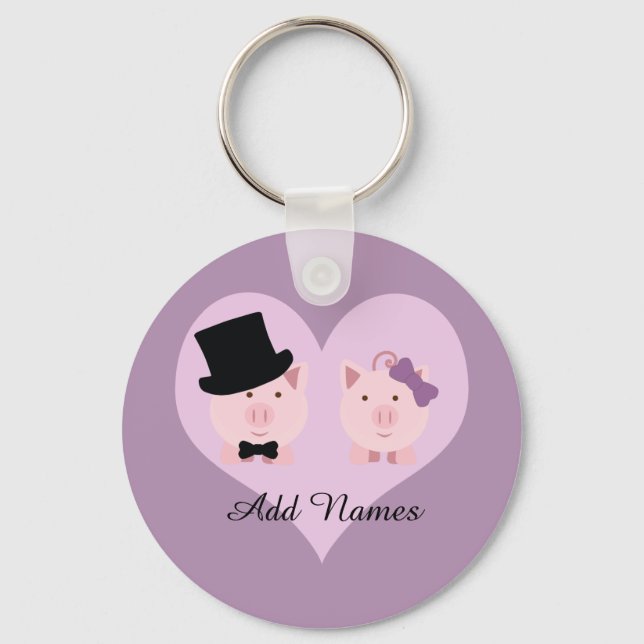 Llavero Pareja Cute Pig (Anverso)