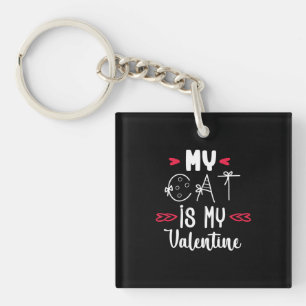 Llavero Pareja de arte mi gato es mi San Valentín