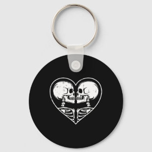 Llavero Pareja de esqueletos Corazón Halloween Espeluznant