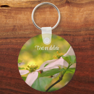 Llavero Pareja de flores de madera de dogwood personalizad
