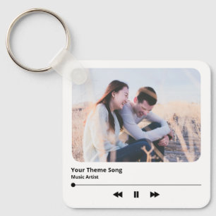 Llavero Pareja de fotos de la placa de música canción favo