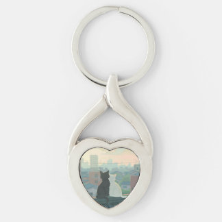 Llavero Pareja De Gatos