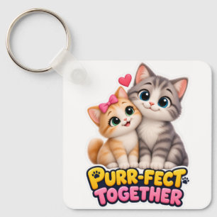 Llavero Pareja de Gatos Lindos Amor Divertido Perfectos Ju