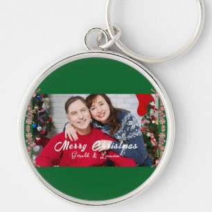 Llavero Pareja de Navidades Foto Verdor Simple