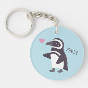 Llavero Pareja de Pingüino de Magallanes Lindo Novia